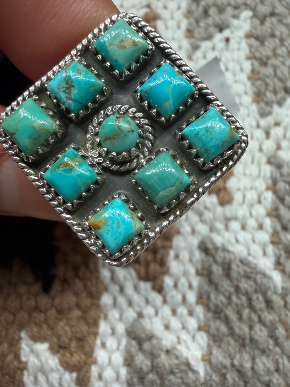 Mohave turquoise adjustable ring
